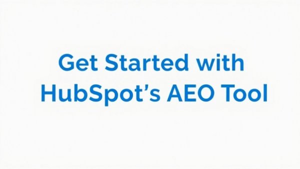 Clickable banner for HubSpot's AEO Tool on white background.