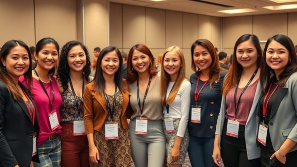 Young professionals at a conference, highlighting scholarships support next generation of veterinarians.