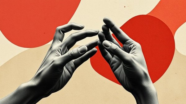 AI's Impact Outrunning Measurement illustrated with creative monochrome hands