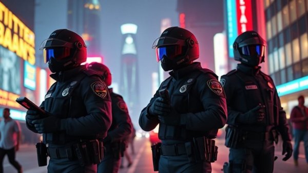 Futuristic design symbolizing police reform and recruitment innovation