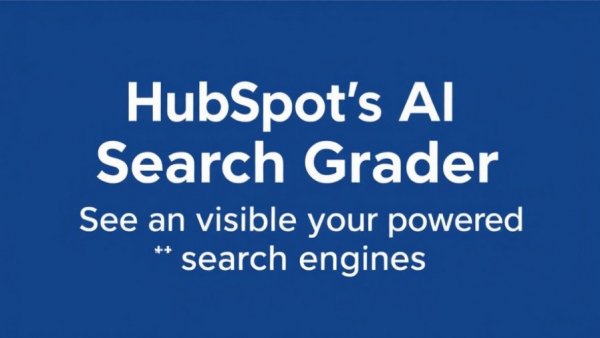 AI search grader tagline displaying text on visibility in AI-powered engines.