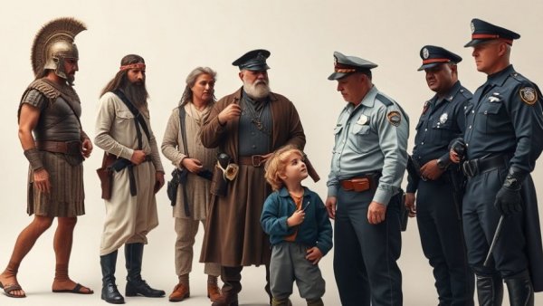 Evolution of law enforcement depicting police reform timeline.