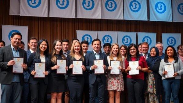 Human-Animal Bond Innovation Award group celebrating on stage