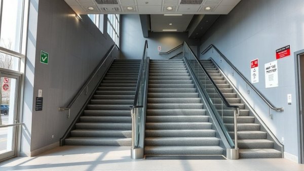 Self-reliance in policing training facility with stairs and escalator
