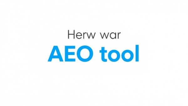 Text banner promoting AEO tool for veterinary clinics