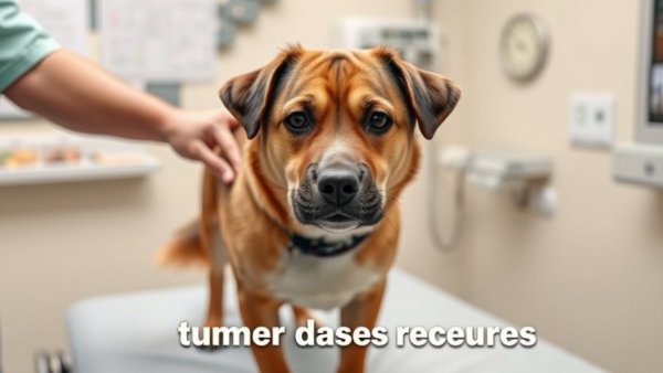 Multimodal analgesia slide with dog on vet table, tumor care.