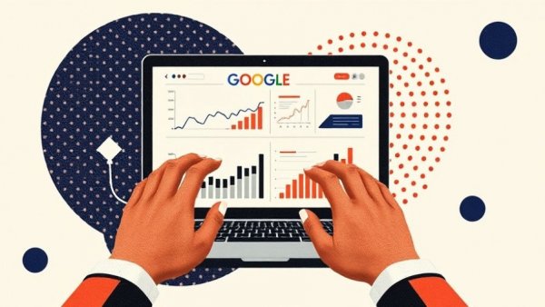Google Search Console AI Reports vintage collage graphic