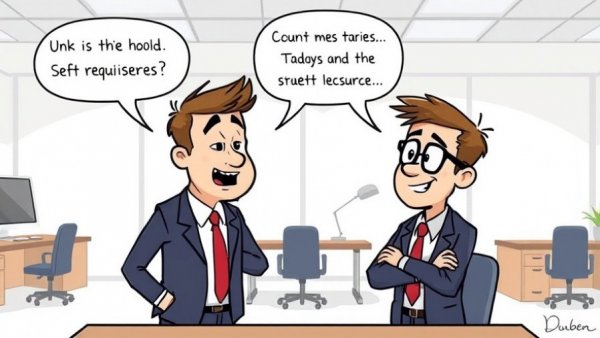 Cartoon on customer service with humorous CEO interview.