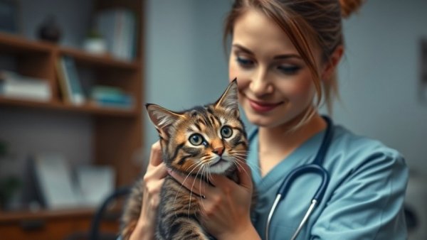Neuro Patient Care Tips presentation featuring a veterinary expert and a cat.