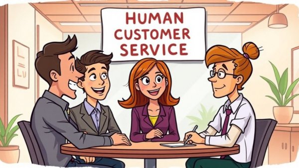 Cartoon about customer service progress in law enforcement.