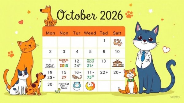 October pet holidays for veterinary clinics calendar