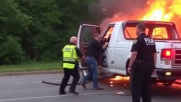 Video: Mo. LEOs pull man from burning truck