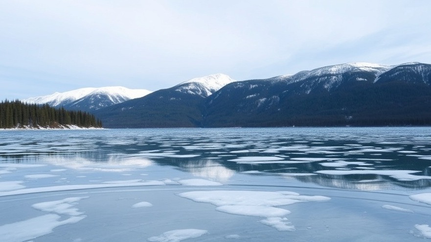 Wildlife rescue on frozen lake with rescuers aiding deer.