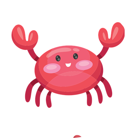 vector graphic - smiling crab