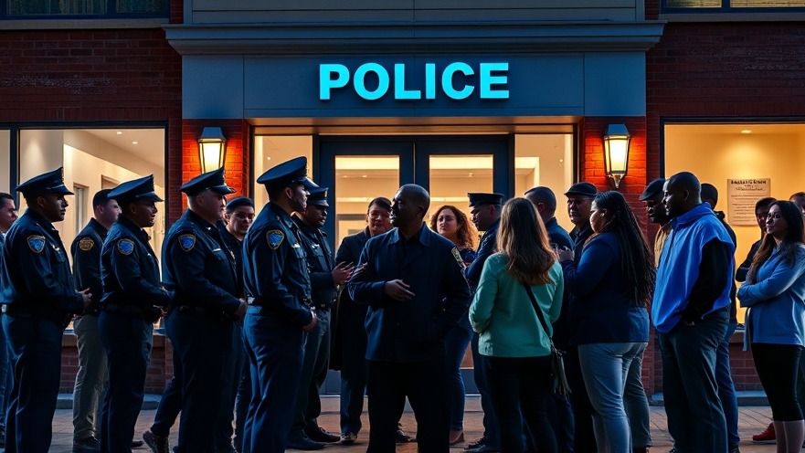 Police officers and community members unite for dialogue on police reform strategies.