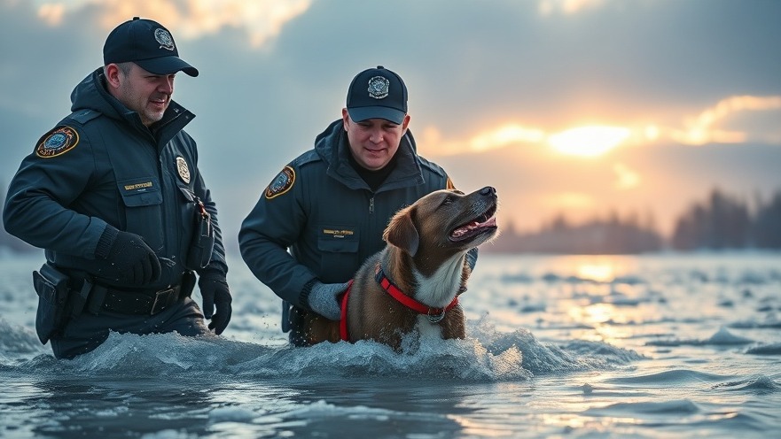 Michigan police officers demonstrate community trust in winter safety, rescuing a shivering dog.