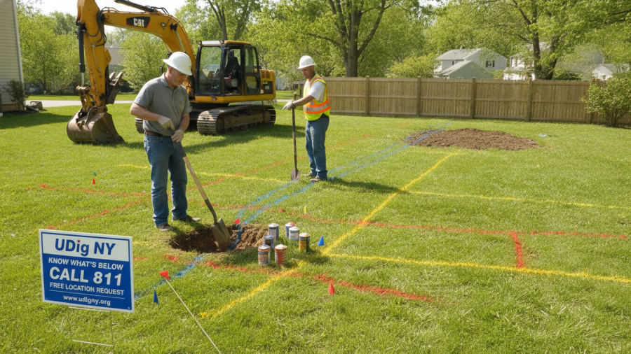 Contact UDig NY at 811 for safe digging and location requests.