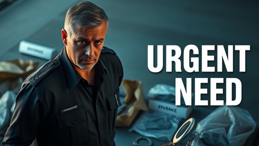 Concerned law enforcement officer highlights the Opioid Epidemic urgency.