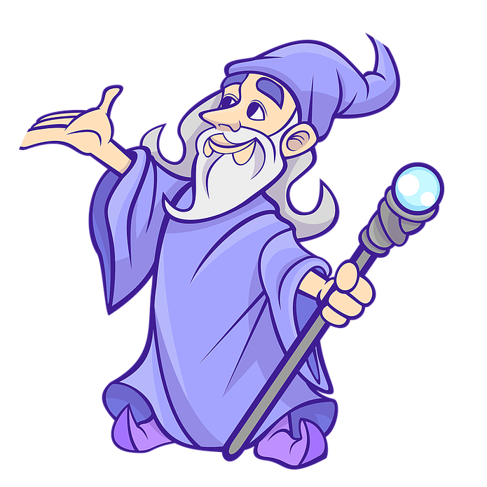 cartoon graphic - wizard - mythical adventure