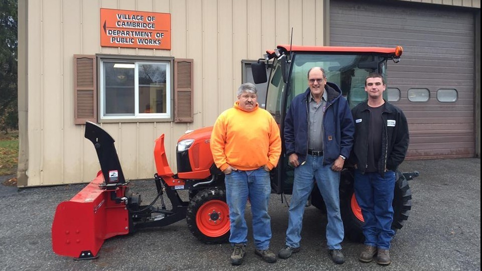 DPW Staff with New Tractor