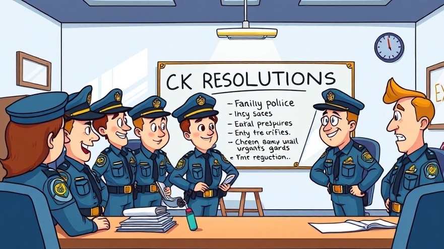 Cartoon of office meeting discussing CX resolutions