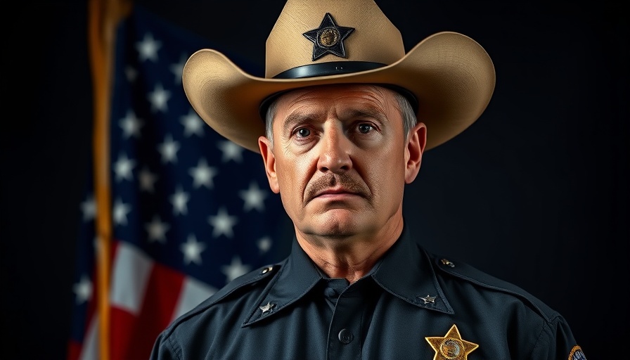 Texas deputy in uniform portrait for line of duty memorial.