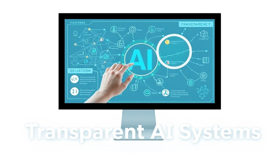 A transparent AI algorithm interface displayed on a computer screen, showing visible data flow and decision-making processes. A user is interacting with the interface, pointing to specific parts of the algorithm with a magnifying glass, emphasizing the need for transparency and explainability.