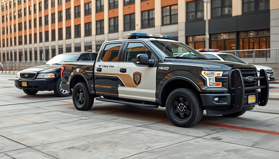 Meadville police vehicles parked in urban area, crisis intervention training.