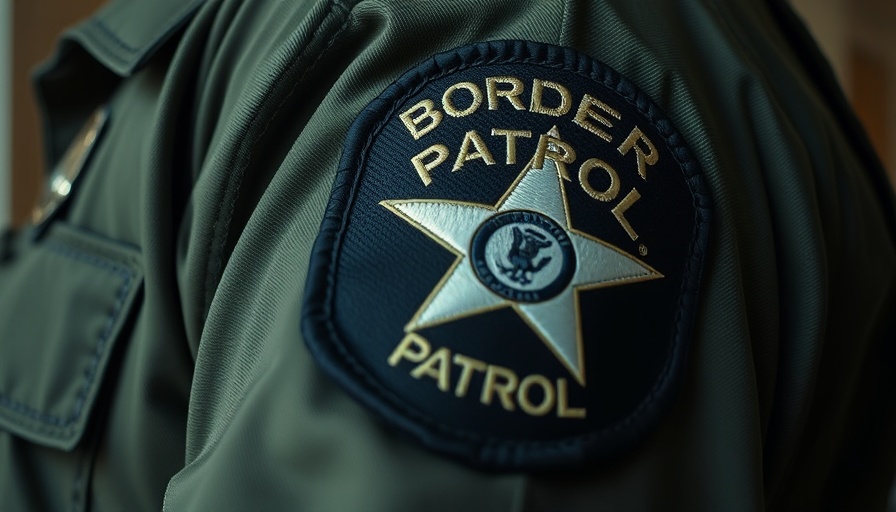 Patch on Border Patrol uniform sleeve