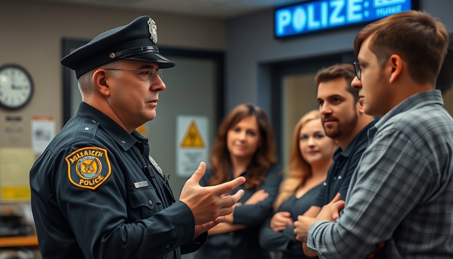 Oklahoma City Police interaction in professional setting.