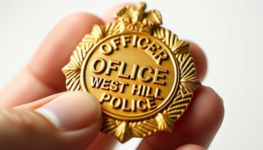 Close-up of FlexShield badges for law enforcement showcasing flexibility.