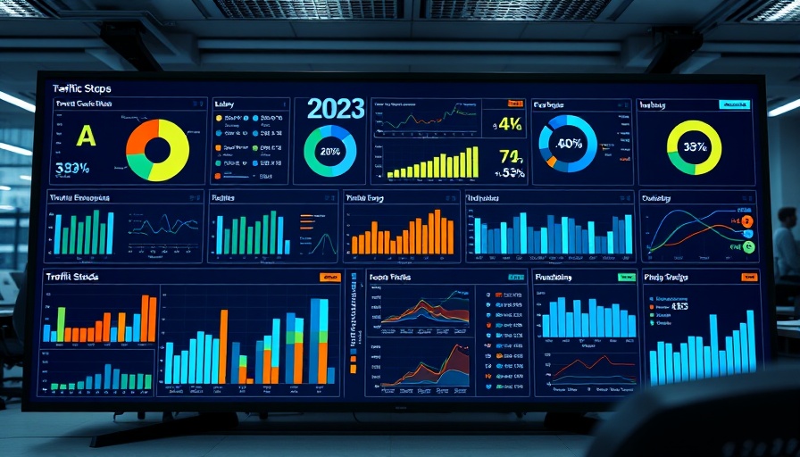 Dashboard with 2023 Traffic Stop Data Analysis showing charts and graphs.