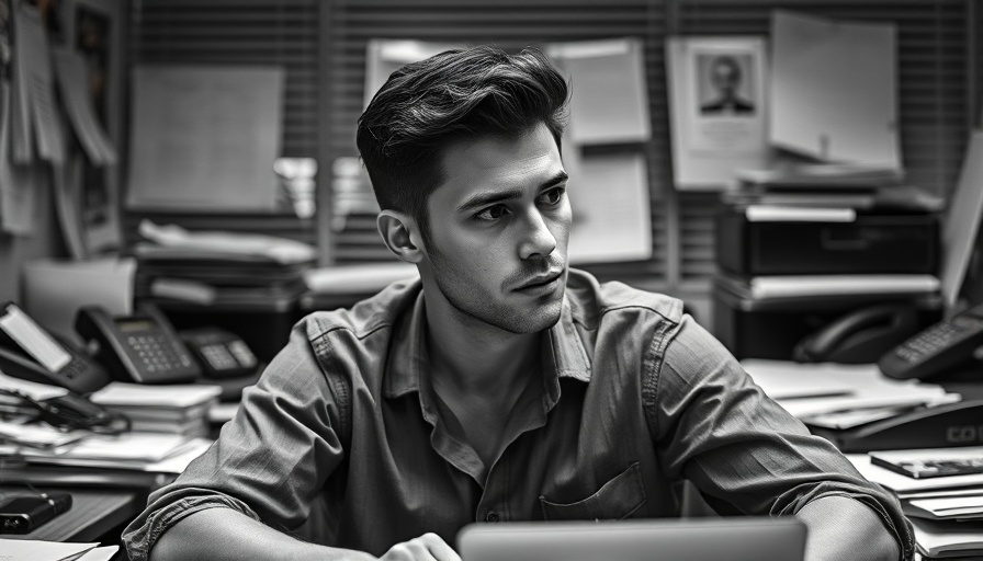 Young man at desk reflecting on Joseph Wambaugh's impact on law enforcement.