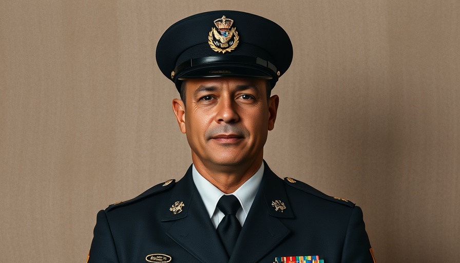 Distinguished officer portrait addressing global road safety crisis.