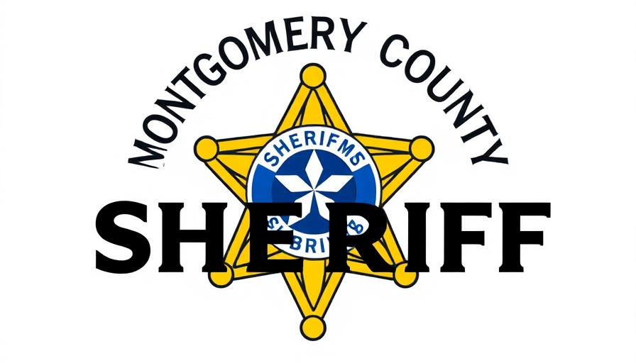 Montgomery County Sheriff badge on white background.