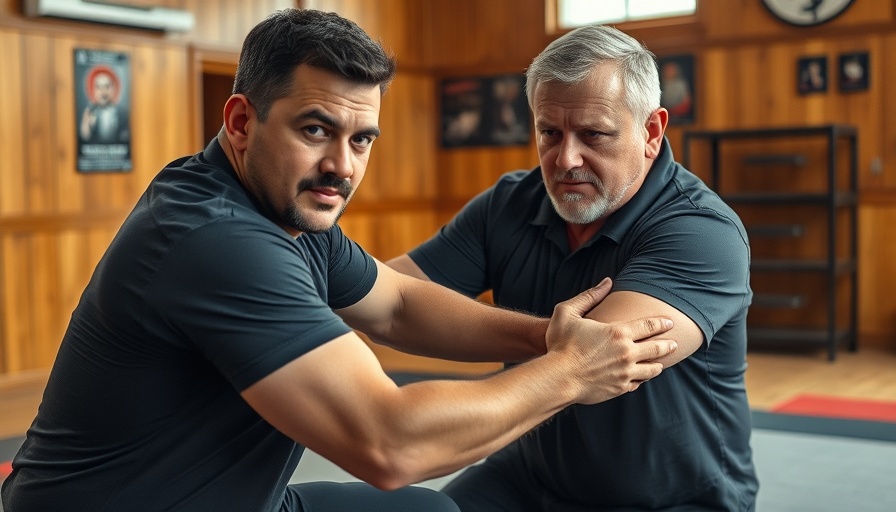 Security training demonstrating an alternative to chokeholds.