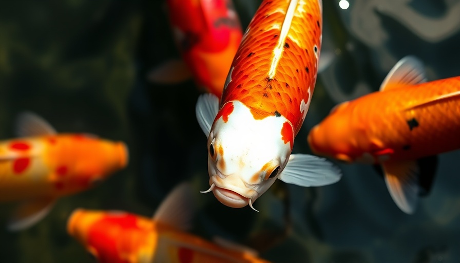 Colorful koi fish swimming in tranquil water for opioid pain management topic.