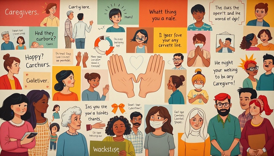 GSK Carerhood initiative collage promoting caregiver support.