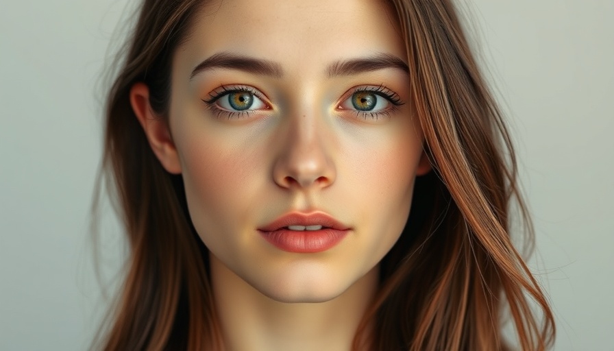 Portrait of a young woman with neutral expression, studio lighting.