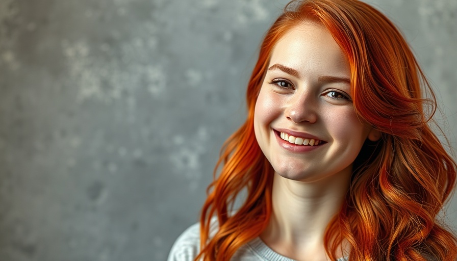 Vibrant red-haired individual smiling gently