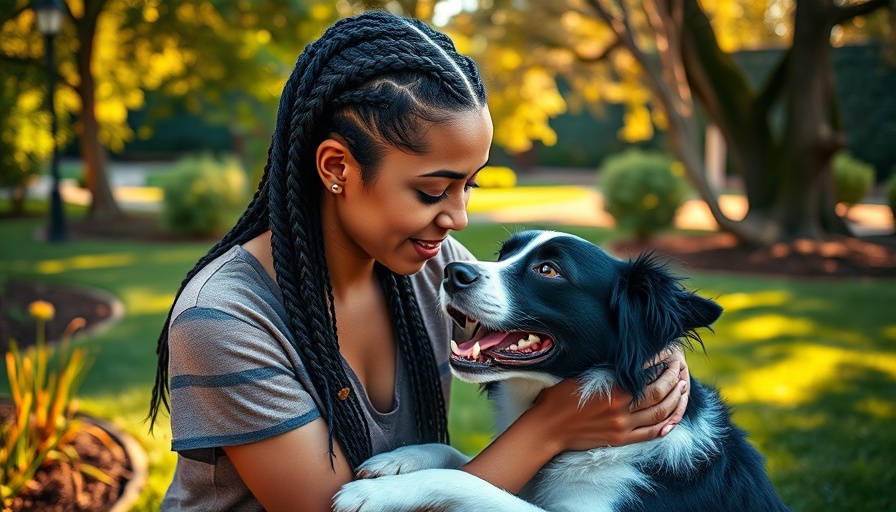 Young woman caring for a dog, highlighting animal welfare standards.