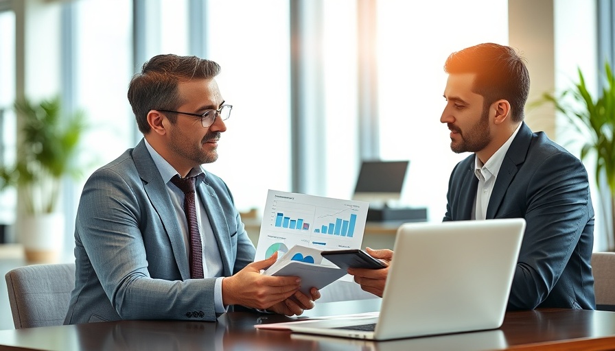 Business professionals discussing charts, Justify SEO Budget for Veterinary Clinics.