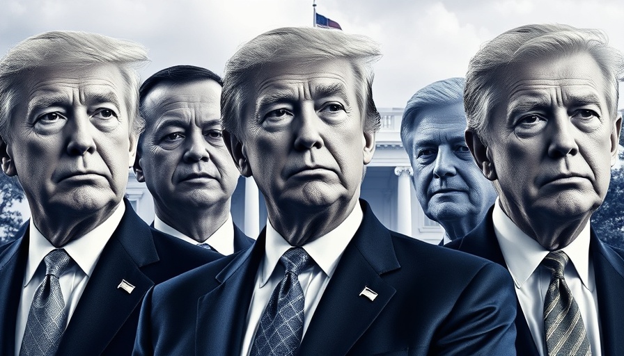 Collage of political figures with White House background in blue tint, symbolizing student loans management.