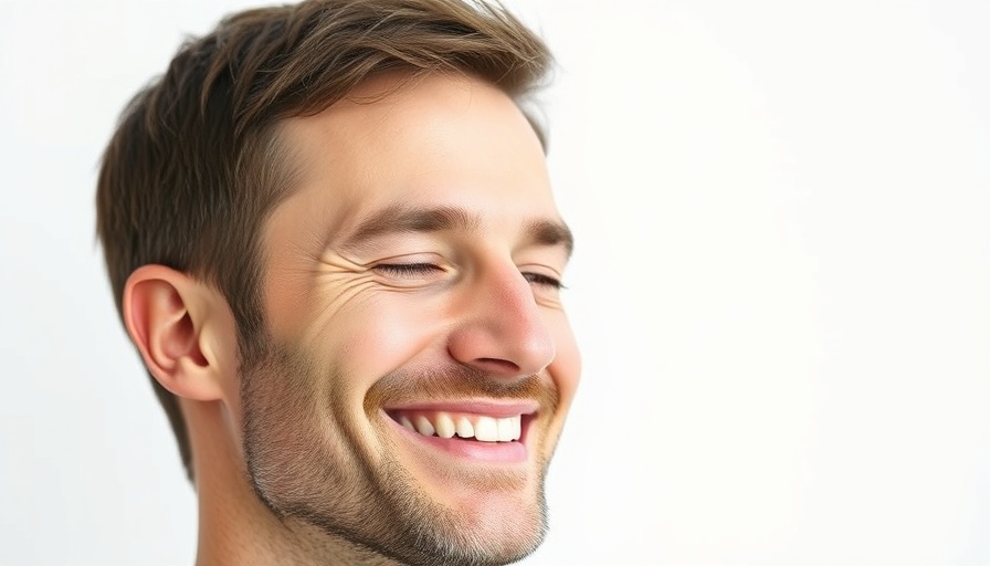 Empathetic leadership for veterinary clinics represented by a smiling man.