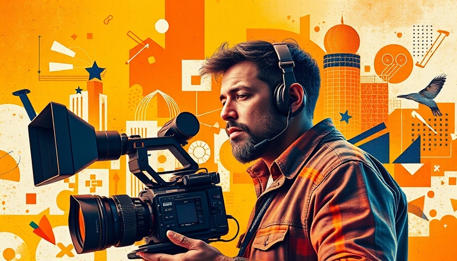 Vibrant abstract collage of content creation for short-form video trends.