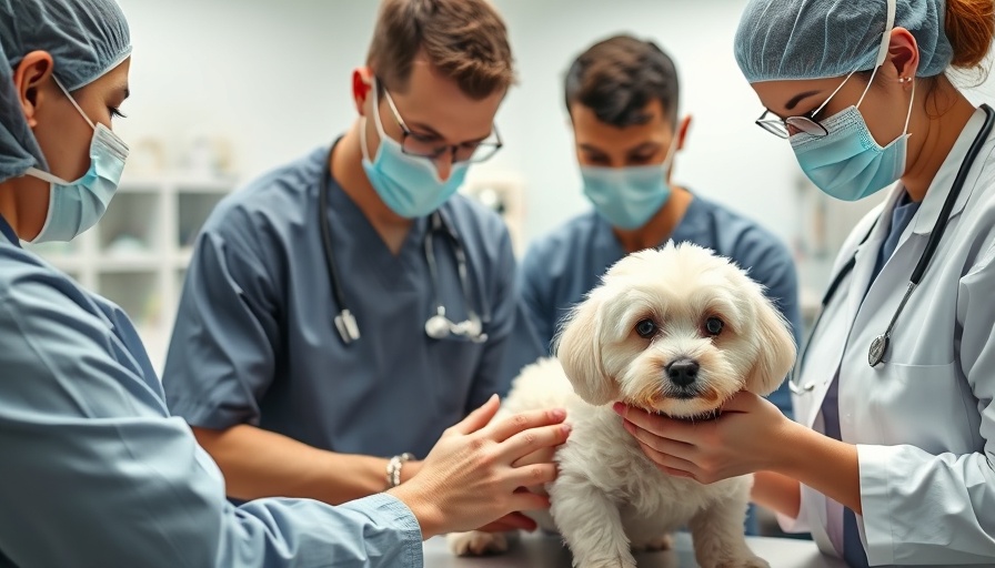 Veterinary professionals conduct a pre-operative exam on a dog, highlighting the value of pre-operative exams in veterinary practices.