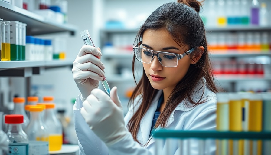Scientist using pipette in pet cancer research lab environment.