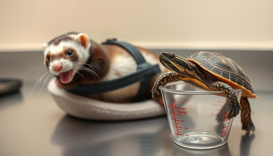 Gentle restraint of exotic animals: ferret and turtle in veterinary setting.
