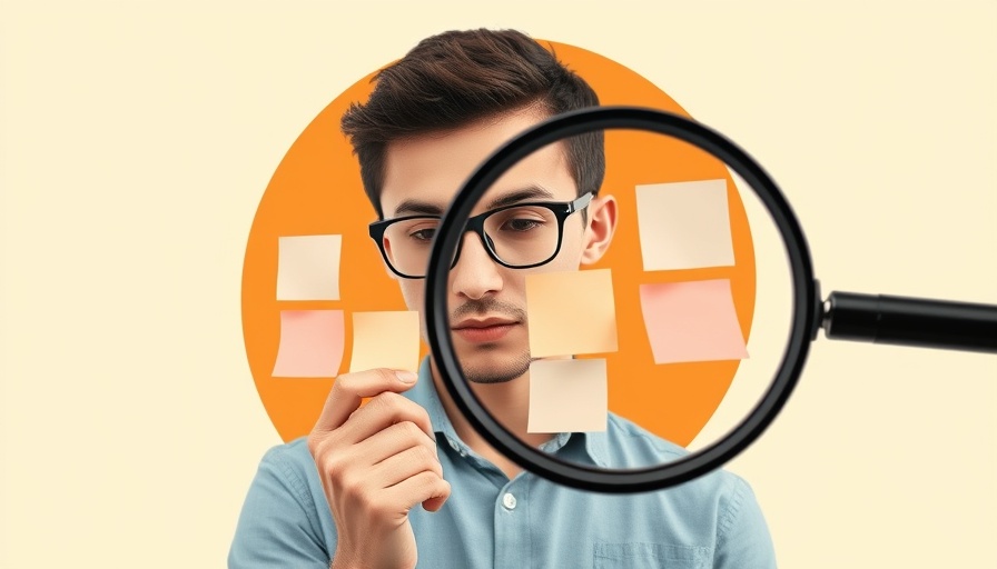 Creative digital collage illustrating market research with magnifying glass
