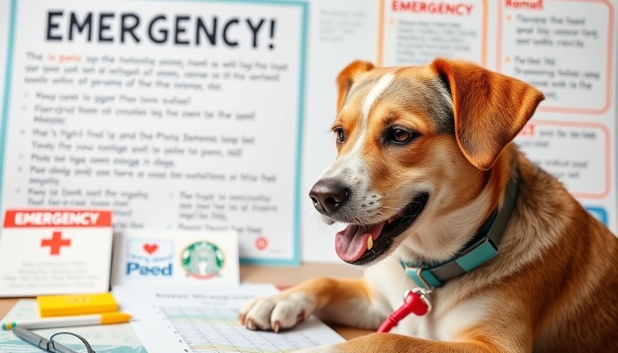 Humorous emergency care dog learning slide for veterinary medicine.